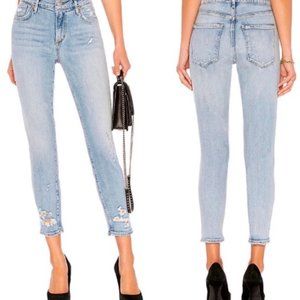 AGOLDE Sophie Crop Light Wash High Rise Jeans